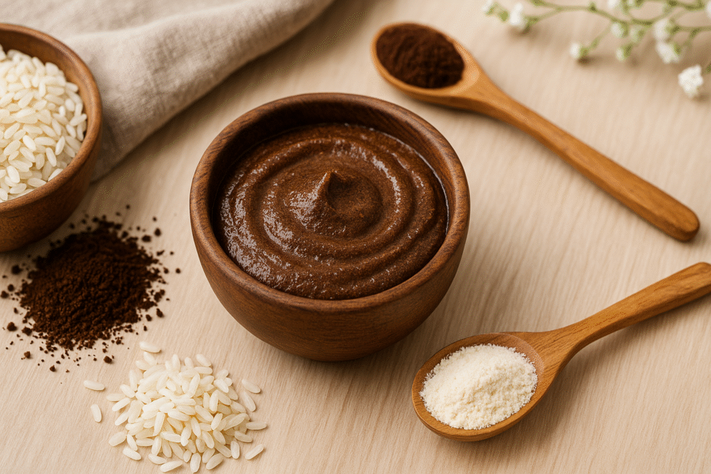 Coffee and Rice Powder mask